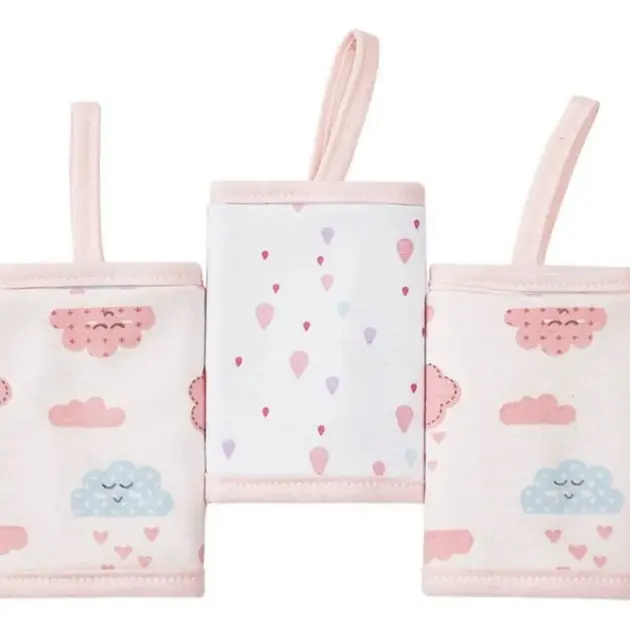 Paninho De Boca Papi Malhas Com Prendedor 03 Unidades Nuvem