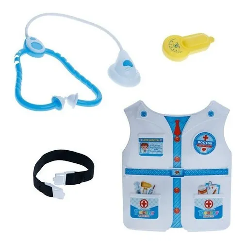 Kit Médico Infantil Com Colete Acessórios Brinquedo