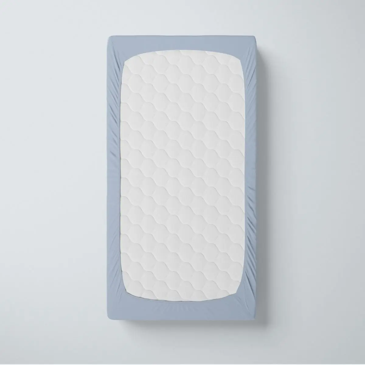 Lençol Infantil Elástico Padrão Berço Americano Azul - Imagem 3