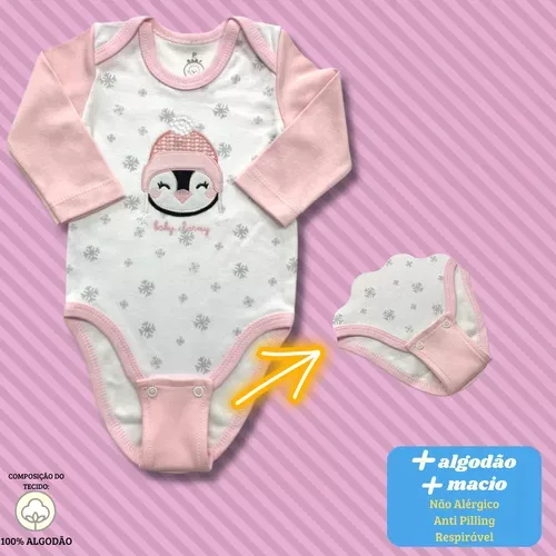 Kit Extensor Alongador Body Bebê 2 Botões Menino Menina