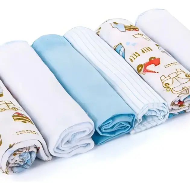 6 Unidades Paninho Boca Toalha Algodao 30x30cm Antialergico