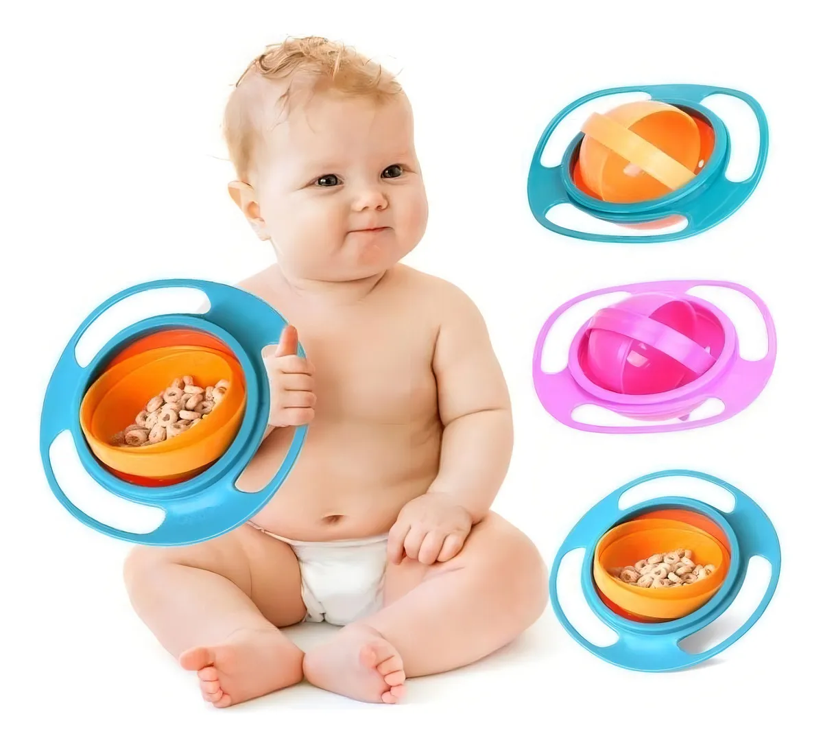 Prato Mágico Infantil Giratório 360 Graus Para Seu Bebê