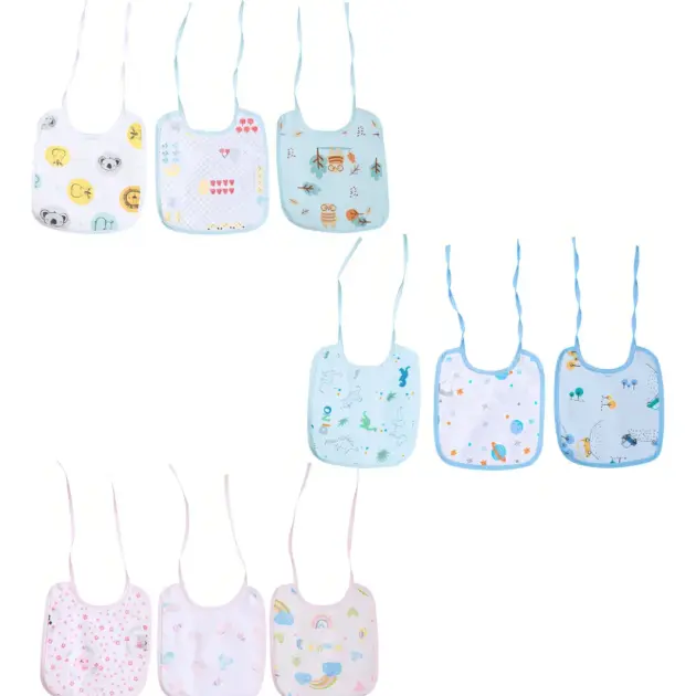 Kit 3 Babador Bebê Plastificado Impermeável 100% Algodão Feminino