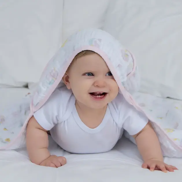 Toalha De Banho Bebê Soft Capuz Fralda Algodão Infantil