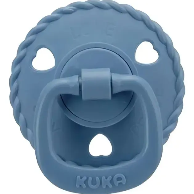 Chupeta Redonda Kuka Classic Silicone Azul 6-9 Meses