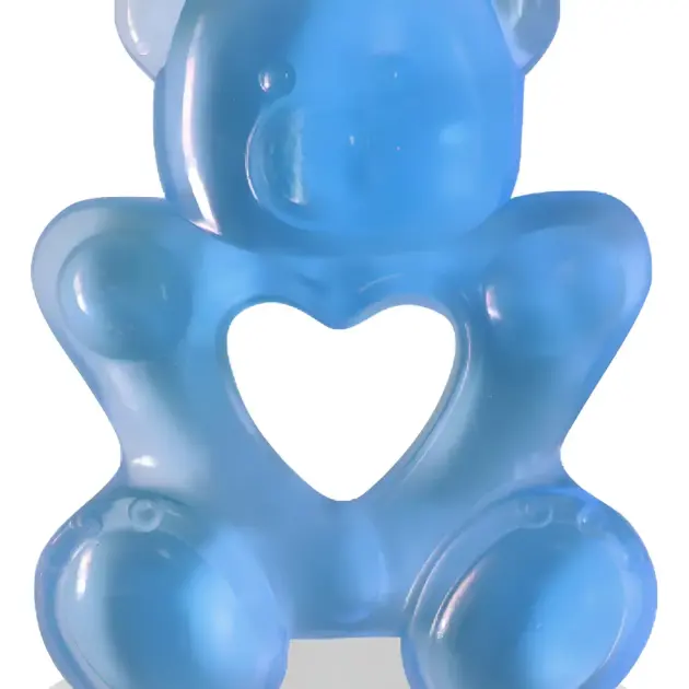 Mordedor Ursinho Azul Pais & Filhos Água Gelada Massageador Bebê 4 Meses