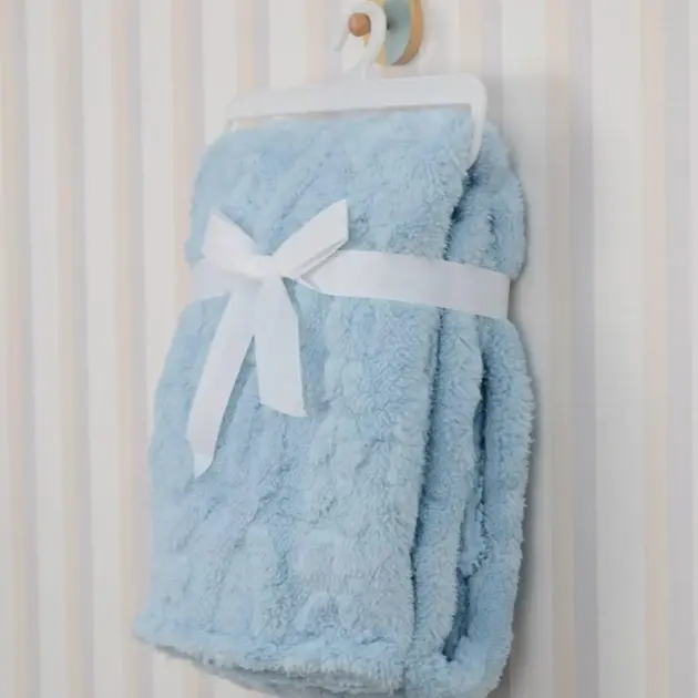 Manta Soninho Camesa Baby 100x75cm Azul Poliéster Confortável