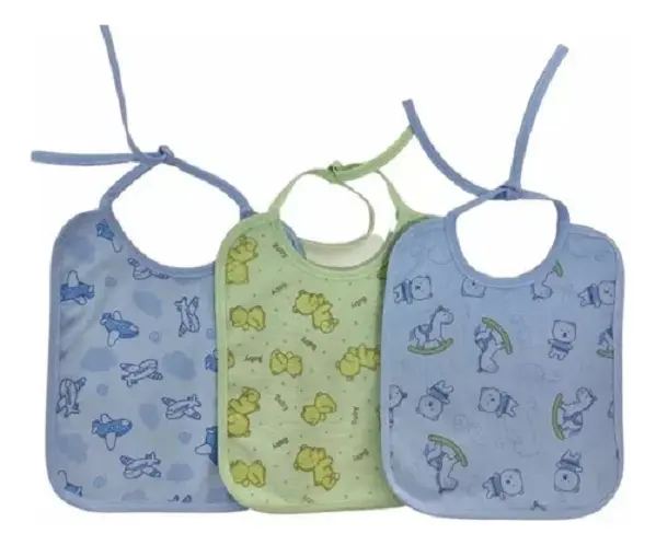 Kit Babador Infantil 3 Unidades Parapipi Minasrey Estampas Algodão - Imagem 3