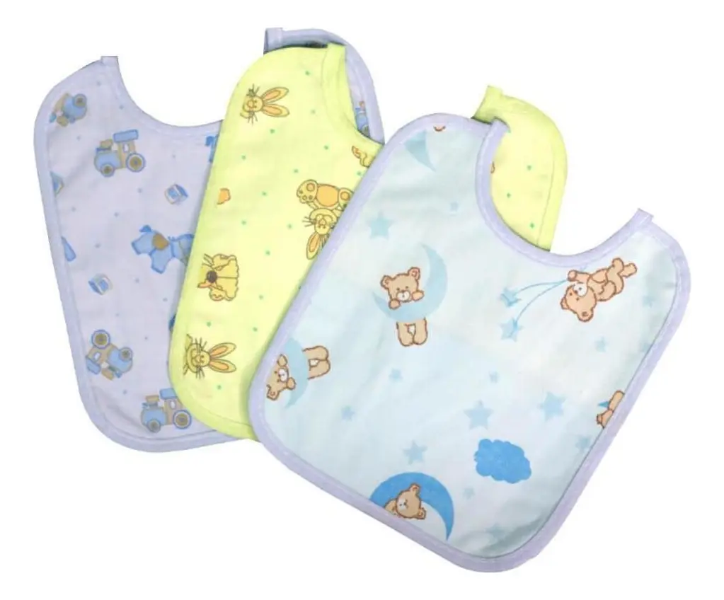 Kit Babador Infantil 3 Unidades Parapipi Minasrey Estampas Algodão - Imagem 4