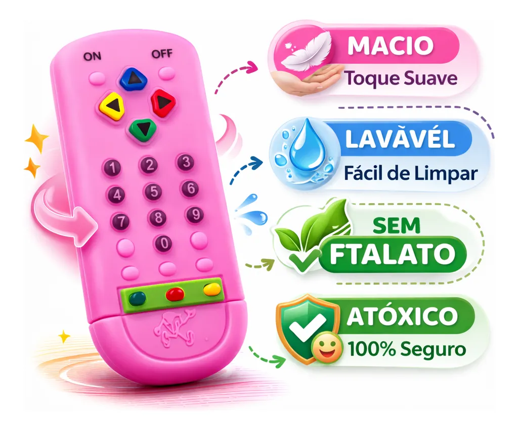 Mordedor Controle Remoto infatil Bebê brinquedo - Imagem 7